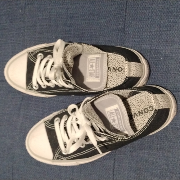 Converse woman's us7 Black / black dots - Picture 5 of 7